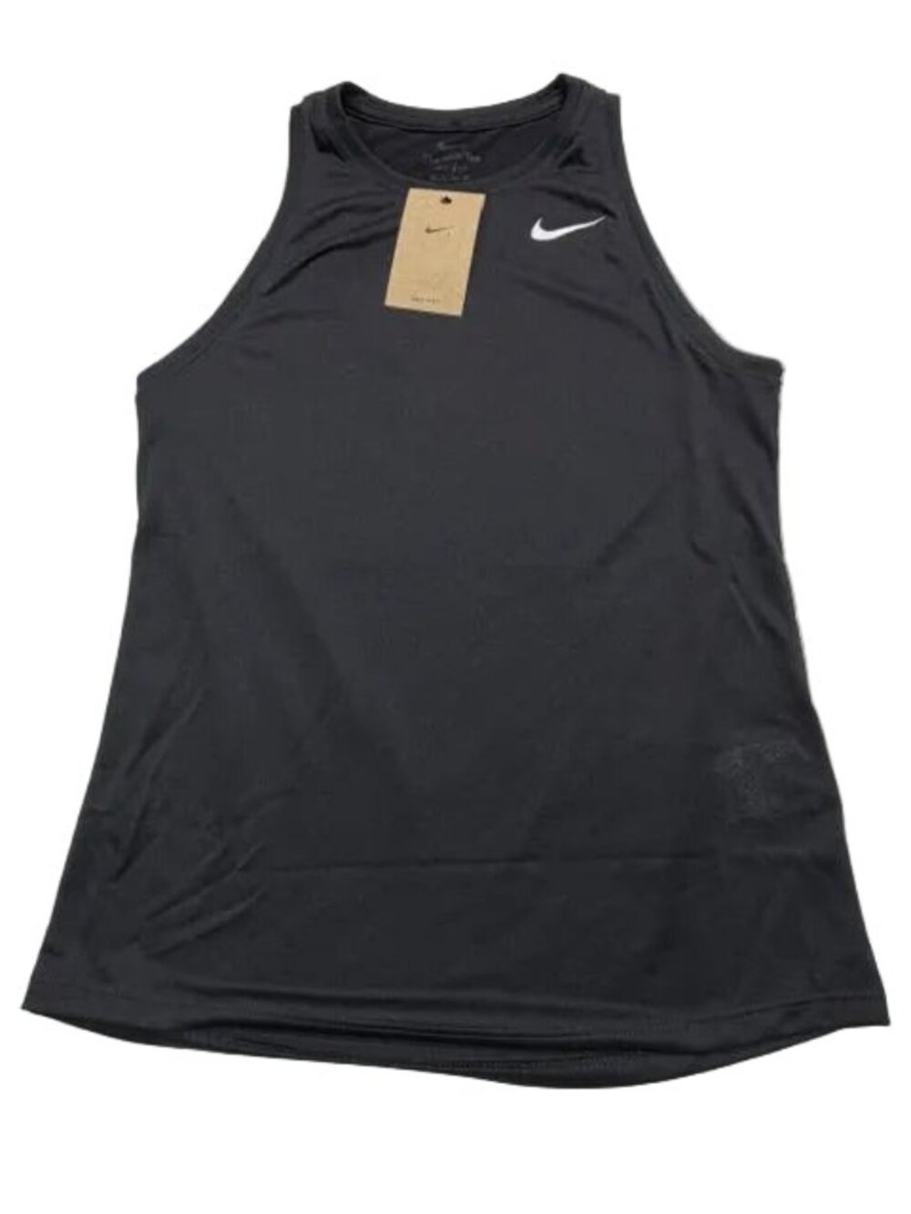 Nike Womens The Nike Tee Dri Fit Sleeveless Shirt - Black XS